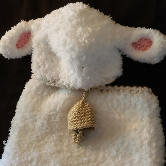 CROCHETED Lamb Baby BUNTING Set - Picture 2 of 5